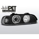 Lampy przód BMW E39 ANGEL EYES LED Xenon D2S/H7 BLACK LPBME2