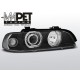 Lampy przód BMW E39 ANGEL EYES LED H7/H7 BLACK LPBME1