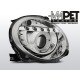 Lampy przód Fiat 500 - CHROM LED soczewkowe LPFI21