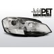 Lampy przód VW Golf 7 - CHROM LED DRL - diodowe LPVWK5