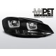 Lampy przód VW Golf 7 - BLACK LED DRL - diodowe LPVWK6
