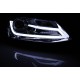 Lampy przód VW Jetta VI - CHROM Tube Light LED DRL - diodowe LPVWK7