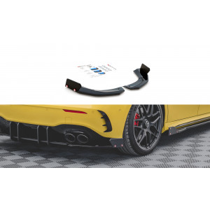 Splittery Boczne Tylnego Zderzaka ABS + Flaps (V.2) - Mercedes-AMG A45 S