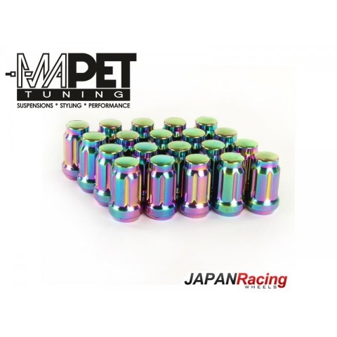 NAKRĘTKI KUTE JAPAN RACING do felg z wąskimi otworami M12x1,25 - SHORT NEON