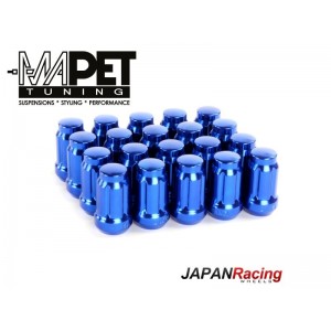 NAKRĘTKI KUTE JAPAN RACING do felg z wąskimi otworami M12x1,5 - SHORT BLUE