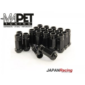 NAKRĘTKI KUTE JAPAN RACING do felg z wąskimi otworami M12x1,5 - LONG BLACK