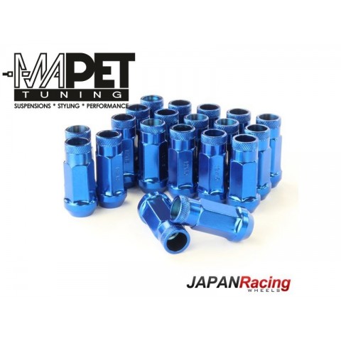NAKRĘTKI KUTE JAPAN RACING do felg z wąskimi otworami M12x1,5 - LONG BLUE