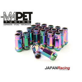 NAKRĘTKI KUTE JAPAN RACING do felg z wąskimi otworami M12x1,5 - LONG NEON