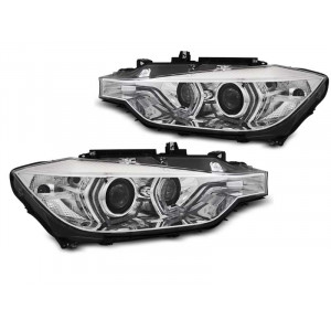 Lampy BMW F30 / F31 CHROM LED DRL do jazdy dziennej LPBMN1