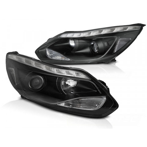 Lampy przód Ford Focus mk3 - BLACK LED LPFO92