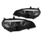 Lampy przód BMW X5 E70 07-13 FULL LED bez AFS BLACK diodowe LED DRL LPBMO0