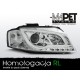 Lampy przód Audi A3 8P 03-08 Tube Light CHROM LED DRL - do jazdy dziennej LPAUB0