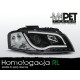 Lampy przód Audi A3 8P 03-08 Tube Light BLACK LED DRL - do jazdy dziennej LPAUB1