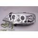 Lampy przód Opel Astra G clear CHROM Angel Eyes soczewka ringi LPOP12