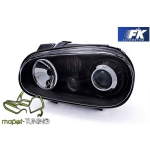 VW Golf 4 clearglass BLACK soczewkowe R32 Look LPVW62 DEPO