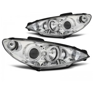 Peugeot 206 02- CHROM ANGEL EYES CCFL - RINGI LPPE28