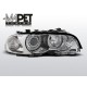 Lampy przód BMW E46 Coupe / Cabrio 98-01 Angel Eyes CHROM Ringi LPBM33