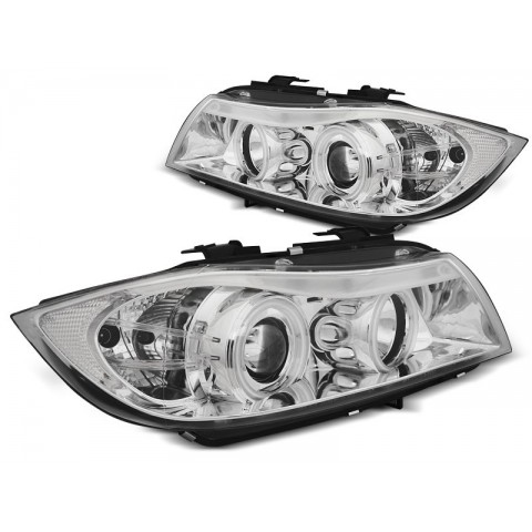 Lampy przód BMW E90 / E91 Angel Eyes CHROM diodowe Ringi CCFL LED LPBMH6