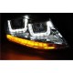 Lampy przód VW Golf 7 - BLACK LED DRL dzienne - U-type LPVWP1