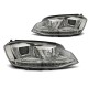 Lampy przód VW Golf 7 - CHROM LED DRL dzienne - U-type LPVWP0