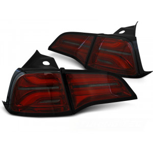 Lampy tył TESLA MODEL 3 - RED SMOKE LED diodowe LDTE01
