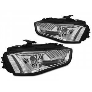 Lampy przód Audi A4 B8 12-15 XENON LED CHROME DRL jazdy dziennej LPAUF7