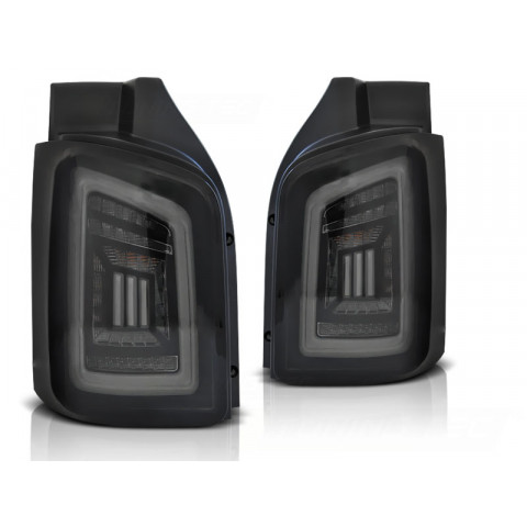 Lampy tył VW T5 03-15 SMOKED BLACK LED BAR diodowe - LDVWH7 DRZWI