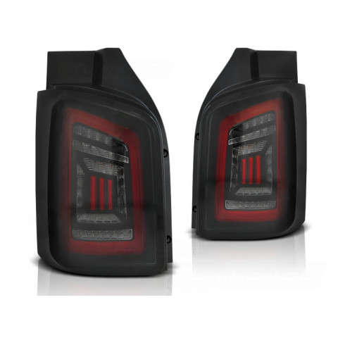 Lampy tył VW T5 03-15 SMOKED RED LED BAR diodowe - LDVWH8 DRZWI