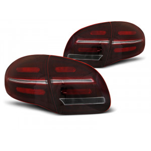 Lampy tył PORSCHE CAYENNE 10-15 WHITE RED SMOKED LED SEQ diodowe LDPO33