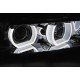 BMW E90 / E91 H7 Angel Eyes BLACK diodowe Ringi 3D LED LPBMI4