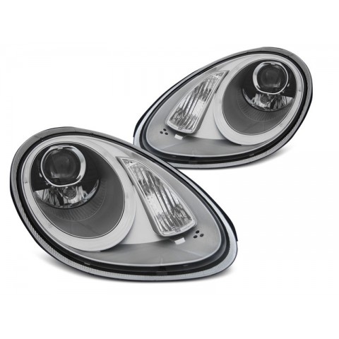 Lampy przód PORSCHE Boxster / Cayman 987 05-08 CHROM LED XENON LPPO07