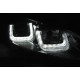Lampy przód VW Golf 6 - BLACK LED DRL dzienne - z czerwonym paskiem LPVWP5