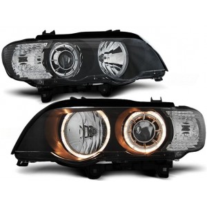 BMW E53 X5 Angel Eyes BLACK czarne Ringi Xenon D2S DEPO