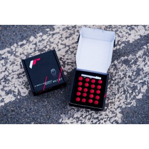 ŚRUBY JAPAN RACING do felg z wąskimi otworami M14x1,5 - RED / CZERWONE
