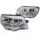 Lampy przód VW T6 2020- CHROM LED DRL - diodowe światła dzienne LPVWU8