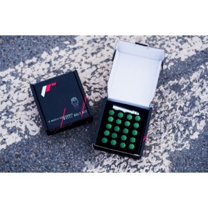 ŚRUBY JAPAN RACING do felg z wąskimi otworami M14x1,5 - GREEN / ZIELONE