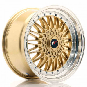 JR Wheels JR9 18x9 ET20-40 BLANK Gold w/Machined Lip