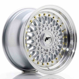 JR Wheels JR9 15x8 ET20 BLANK Silver w/Machined Lip