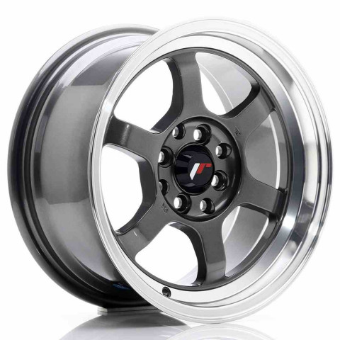 JR Wheels JR12 15x7,5 ET26 4x100/108 Gun Metal w/Machined Lip