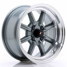 JR Wheels JR19 14x7 ET0 4x100 Gun Metal w/Machined Lip