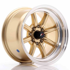 JR Wheels JR19 14x8 ET-13 4x100/114 Gold w/Machined Lip