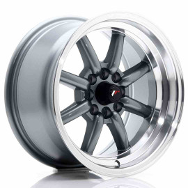 JR Wheels JR19 15x8 ET0 4x100/114 Gun Metal w/Machined Lip