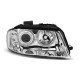Lampy przód Audi A3 8P 03-08 CHROM Angel Eyes soczewkowe Ringi LPAU77