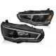 Lampy przód MITSUBISHI LANCER 8 08-16 TUBE LIGHT SEQ BLACK LPMI21