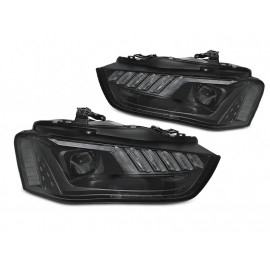 Lampy przód Audi A4 B8 H7 12-15 Black DayLight LED DRL jazdy dziennej LPAUG0