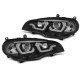 Lampy przód BMW X5 E70 07-13 BLACK ringi 3D diodowe LED DRL LPBMG9