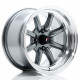 JR Wheels JR19 14x8 ET-13 4x100 Gun Metal w/Machined Lip