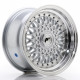 JR Wheels JR9 15x8 ET20 4x100/108 Silver w/Machined Lip+Silver Rivets