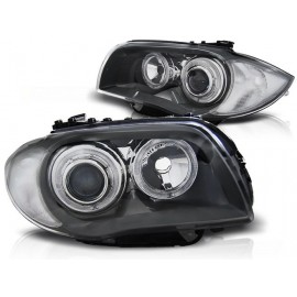 Lampy przód BMW E87 / E81 / E82 / E88 04-11 GREY Angel Eyes ringi LED LPBMD6