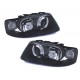 Lampy przód Audi A3 00-03 BLACK soczewkowe S3 Look LPAU13 DEPO